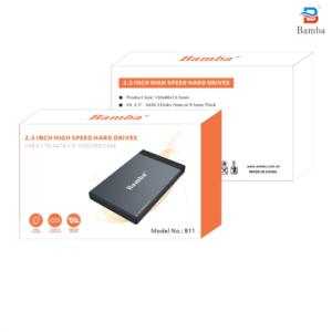 Hộp đựng Hdd,Ssd 2.5 Bamba B11 USB 3.1 màu Xám